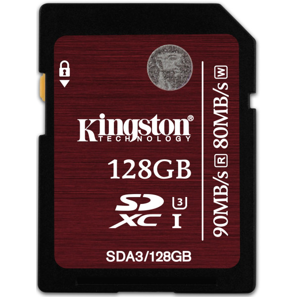 Карта пам'яті Kingston 4K SDXC 128GB Class10 UHS-I U3 R90/W80MB/s